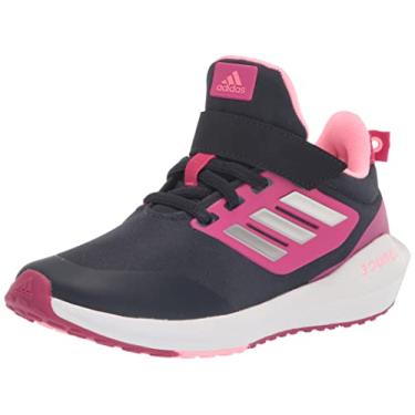 Imagem de adidas Tênis infantil unissex Eq21 Runn Cross Trainer, Tinta/prata metálico/Team Real Magenta (elástico), 10.5 Little Kid