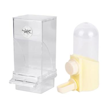 Imagem de Alimentador de água de pássaros para gaiola | Dispensador de bebida de papagaio - Alimentador inteligente de água para pássaros à prova de derramamento para papagaios, periquito canário