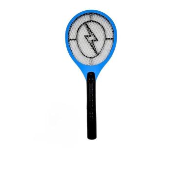 Imagem de Raquete Elétrica Mata Mosquito Insetos Recarregável Bivolt(AZUL)