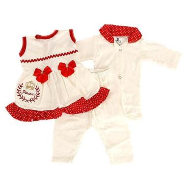 Imagem de Kit Saida Maternidade Bebê Reborn C Mantinha 5 Peças Bege - Cegonha Re