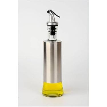 Imagem de Galheteiros Porta Azeite Dispenser Vinagre de Vidro e Aço Inox com Dosador 300 ml