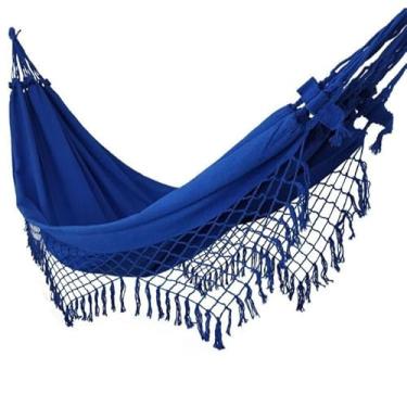 Imagem de Rede Dormir 3,50 Metros Gigante Casal, Ideal para Pousadas, Sítios e Famílias Grandes(AZUL-CANETA-REDE)