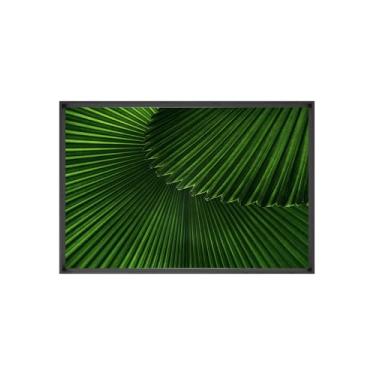 Imagem de Quadro Decorativo com Vidro Sala Hall Quarto 64x94cm Verde Folhas