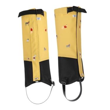 Imagem de Vaveren Polainas infantis para botas de caminhada, respiráveis, portáteis e ajustáveis, ideais para neve e inverno, perfeitas para montanhismo, Amarelo