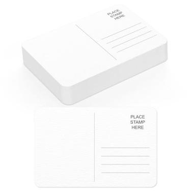Imagem de Pacote com 50 cartões postais em aquarela 10 x 15 cm, 63 kg/300 g/m², cartões postais em branco para bricolage, correspondência, pintura, convites, vales-presente