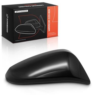 Imagem de A-Premium Tampa do espelho retrovisor do lado do passageiro - compatível com Toyota Highlander 2014-2019 - Preto liso, com furo de seta