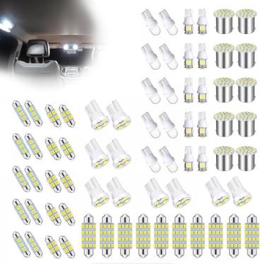 Imagem de AMZAUTO Kit de lâmpadas LED para carro, 70 peças, interior branco brilhante, T10 31 mm, 36 mm, 41 mm, luz de leitura, placa de licença, plug and play, para interior de carro, mapa, cúpula, lâmpadas