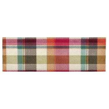 Imagem de CEBUGI Cortina blackout para janela – Cortinas de proteção de privacidade para cozinha/banheiro/sala de estar/lavanderia (137 x 45 cm, 1 painel, xadrez tartan de Natal)