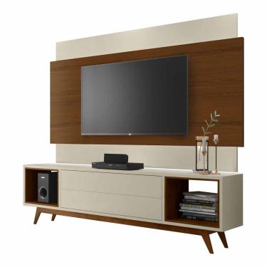 Imagem de Rack Com Painel Horizon 2.2 Off White Com Natural - Moveisaqui