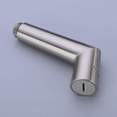 Imagem de Conjunto de pulverizador de bidê de mão para banheiro banheiro conjunto de pulverizador de chuveiro de fraldas fluxo ABS controle portátil jet ducha kit preto/cromado, preto com válvula