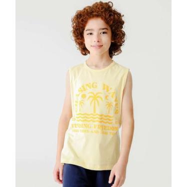 Imagem de Regata Infantil Estampa Tam 4 a 10-32050 - MARISA, Amarelo, 14