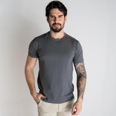 Imagem de Camiseta Ellus Cotton Outline Classic Cinza Chumbo-Masculino