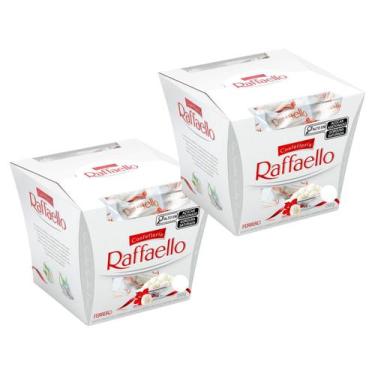 Imagem de Kit Bombom Confetteria Wafer Raffaello Amêndoa, 2 unidades