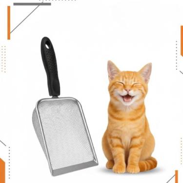 Imagem de Pazinha Higiênica Coletora Inox para Areia de Gato Namave Store  Escol
