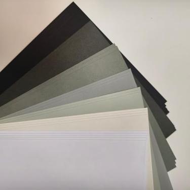 Imagem de Mini cartolina, tamanho A5 14,7 x 21 cm, 210 gsm, vários tons, 50 folhas (cinza, 7 tons)