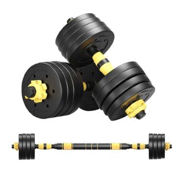 Imagem de Kit Halteres 3 Em 1 Ajustável Com Barras E Anilhas Ahead Sports Treino De Força