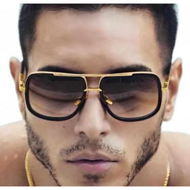 Imagem de Óculos De Sol Masculino Black Vintage Retrô Polarizado 400uv - OMG