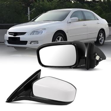 Imagem de Espelho esquerdo do lado do motorista compatível com Honda Accord LX EX 2003 2004 2005 2006 2007, espelho retrovisor com vidro elétrico | não aquecido|substituição manual dobrável HO1320152,76250
