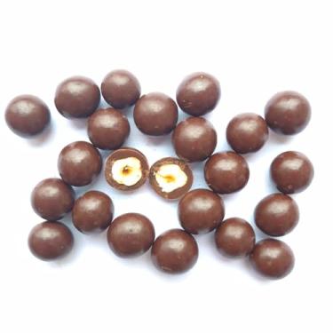 Imagem de Drageado de Avelã com Chocolate 70% Cacau 300g Vegano Sem Açúcar Sem Lactose
