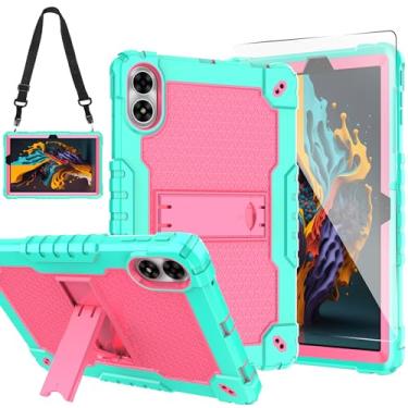 Imagem de Doemoil Capa para UMIDIGI G3 Tab Ultra, UMIDIGI G2 Tab, UMIDIGI G1Tab, suporte integrado com protetor de tela para tablet UMIDIGI G3 Tab Ultra, G3 Tab/G2 Tab/G1 tab 10,1 polegadas (verde/rosa/1 PC)