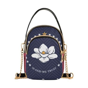 Imagem de ODAWA Bolsa tiracolo feminina com bandeira do estado de Dakota do Sul - Bolsas transversais femininas modernas - Bolsas transversais pequenas para mulheres e viagens, Bandeira do Mississippi, One Size