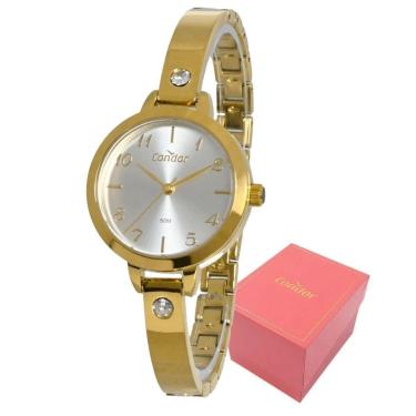 Imagem de Relógio Condor Dourado Bracelete Feminino de Pulso Original-Feminino