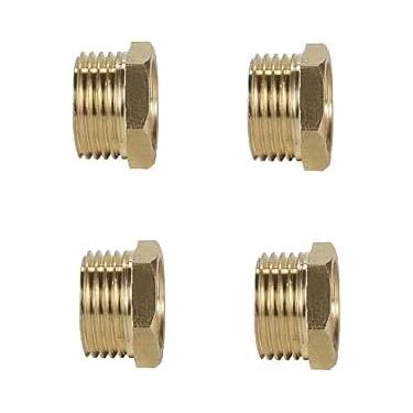 Imagem de Adaptador de conexão rápida farpado de latão para linha de combustível de ar e água, diâmetro externo de 1/20.3 cm x 3/40.6 cm diâmetro interno, 4 peças