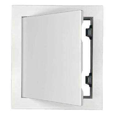 Imagem de Painel de portas de acesso 30,5 x 40,6 cm Porta de acesso de liga de alumínio para painel de drywall para parede e teto, eletricidade e encanamento (branco, 30,5 x 40,6 cm)