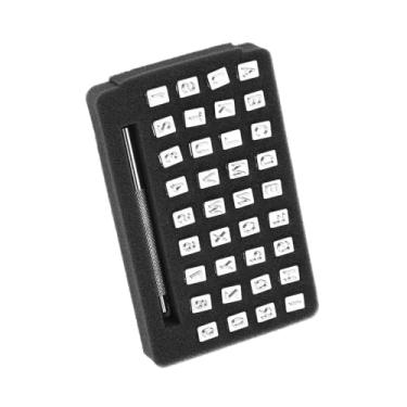 Imagem de Generic Ferramenta de Perfuração de Carimbo de Couro Com Número de Letra de Aço Durável de 36 Unidades para Impressão de Artesanato Em Couro DIY, Design de Alça Confortável para Profissionais e Amadores 2 Tamanhos Disponíveis para Oficinas de Artesanato Em (liga de aço 2)