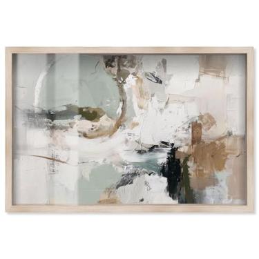 Imagem de Misty Forms III Shadowbox Print Abstract Wall Art por Art Remedy, moldura loira, 63 x 43 cm