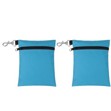 Imagem de YELARXI Bolsa para camiseta de golfe, bolsa de bola de golfe com zíper 17 x 12,7 cm com clipe de garra de lagosta de metal à prova d'água - Adequado para (camisetas bolas/suporte de objetos de valor