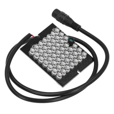 Imagem de Generic Lâmpada Auxiliar de Câmera Infravermelha, Placa de Luz de Câmera 940nm DC12V Design Compacto de Alta Potência 48 LEDs Pretos Discretos para Uso Interno Doméstico