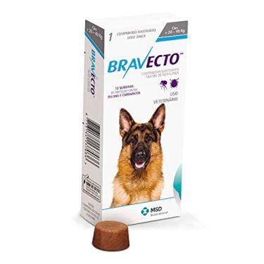 Imagem de ANTIPULGAS E CARRAPATOS BRAVECTO 1000MG CÃES DE 20 A 40KG