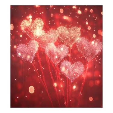 Imagem de Blueangle Capa magnética de fogos de artifício para o dia dos namorados, decoração frontal da capa da máquina de lavar louça, adesivos de eletrodomésticos, adesivos de eletrodomésticos, 58 cm C x 66