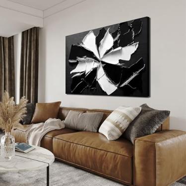 Imagem de Arte de parede abstrata decoração moderna arte de parede imagens para sala de estar minimalista preto e branco impressões de arte de parede arte abstrata arte de parede flores arte para paredes