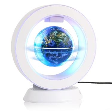Imagem de Lâmpada de constelação de alto-falante Bluetooth de levitação magnética, globo do mundo flutuante para crianças ou homens, acessórios de mesa de escritório, decoração, gadgets legais de tecnologia