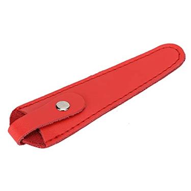 Imagem de Yinhing Bolsa Profissional de Couro Pu para Tesoura, Suporte Portátil para Armazenamento de Tesoura, Ferramenta de Cabeleireiro para Estilistas de Salão de Beleza Em Casa, Preto, Branco, (Vermelho)