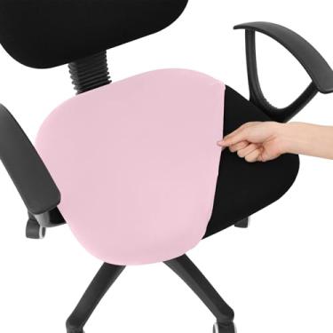 Imagem de Smiry Capas de assento de cadeira de computador de escritório impressas, ajuste elástico, capa de cadeira giratória universal lavável e removível - rosa