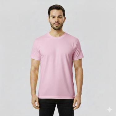Imagem de Camiseta Básica Lisa 100 Algodão - Ferracioli, Rosa, GG, 100  Algodão