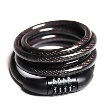 Imagem de Cadeado de bicicleta para motocicleta 4 cadeado de cabo de código digital para comprimento de ciclismo 120 cm Rarelock ZS13 G 1 peça