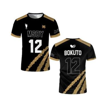 Imagem de Camiseta De Voleibol Masculina Oversized Haikyuu Hinata Shoyo Black Ja