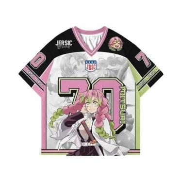 Imagem de Camiseta Unissex Oversize Estilo Y2K Coreano Demon Slayer Kimetsu Anim
