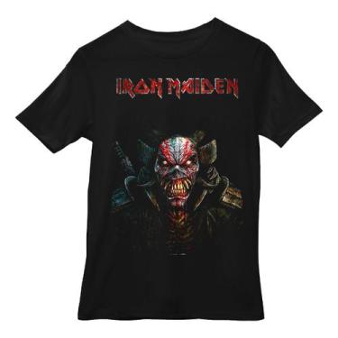 Imagem de Camiseta Preta Rock Iron Maiden Camisa Roqueiro Estampada - Genérica, 