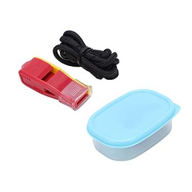 Imagem de KIMISS Apito Esportivo Leve, Portátil, Ajustável e Ecológico para Futebol, Basquete, Vôlei - Ideal para Treinadores e árbitros (Vermelho e Amarelo)