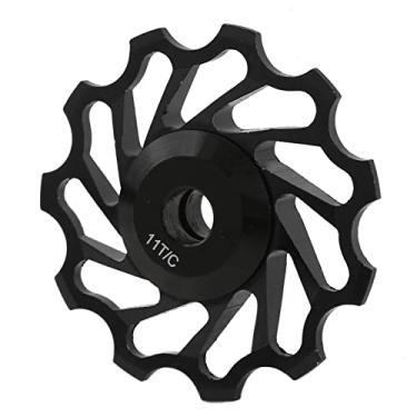 Imagem de KIMISS Adequado para Roda Com Rolamento Cerâmico, Liga de Alumínio 11T, Rolo Guia da Polia do Desviador Traseiro para Mudanças de Marcha Mais Suaves e Desempenho Aprimorado (Preto)