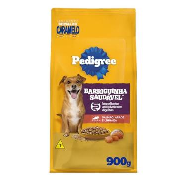 Imagem de Ração Pedigree Barriguinha Saudável Salmão Cães Adultos Raças Pequenas e Minis 900g