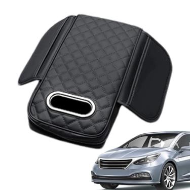 Imagem de Capa De Console | Acessórios Automotivos De Couro PU Com Organizador De Interior E Compartimento Para Caixa De Lenços - Almofada para Descanso de Braços do - para Veículos SUV Automóveis