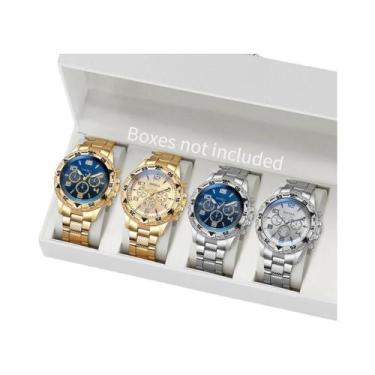 Imagem de Conjunto De Relógios De Pulso Masculinos De Quartzo Com 4 Peças, Mostr