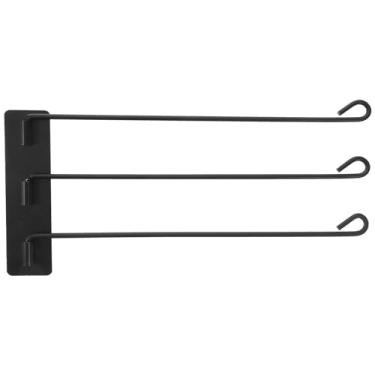 Imagem de PRETYZOOM Toalheiro giratório com moldura giratória, suporte giratório para toalhas de piscina, suporte de toalha balançante ao ar livre, toalheiro de parede, rebites para tecido, toalheiro de 3