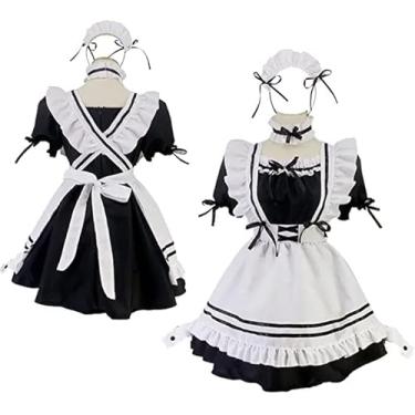 Imagem de KOLENSA Roupas femininas japonesas anime empregada roupa cosplay vestido de fantasia meninas marquise fantasia francesa roupas de empregada